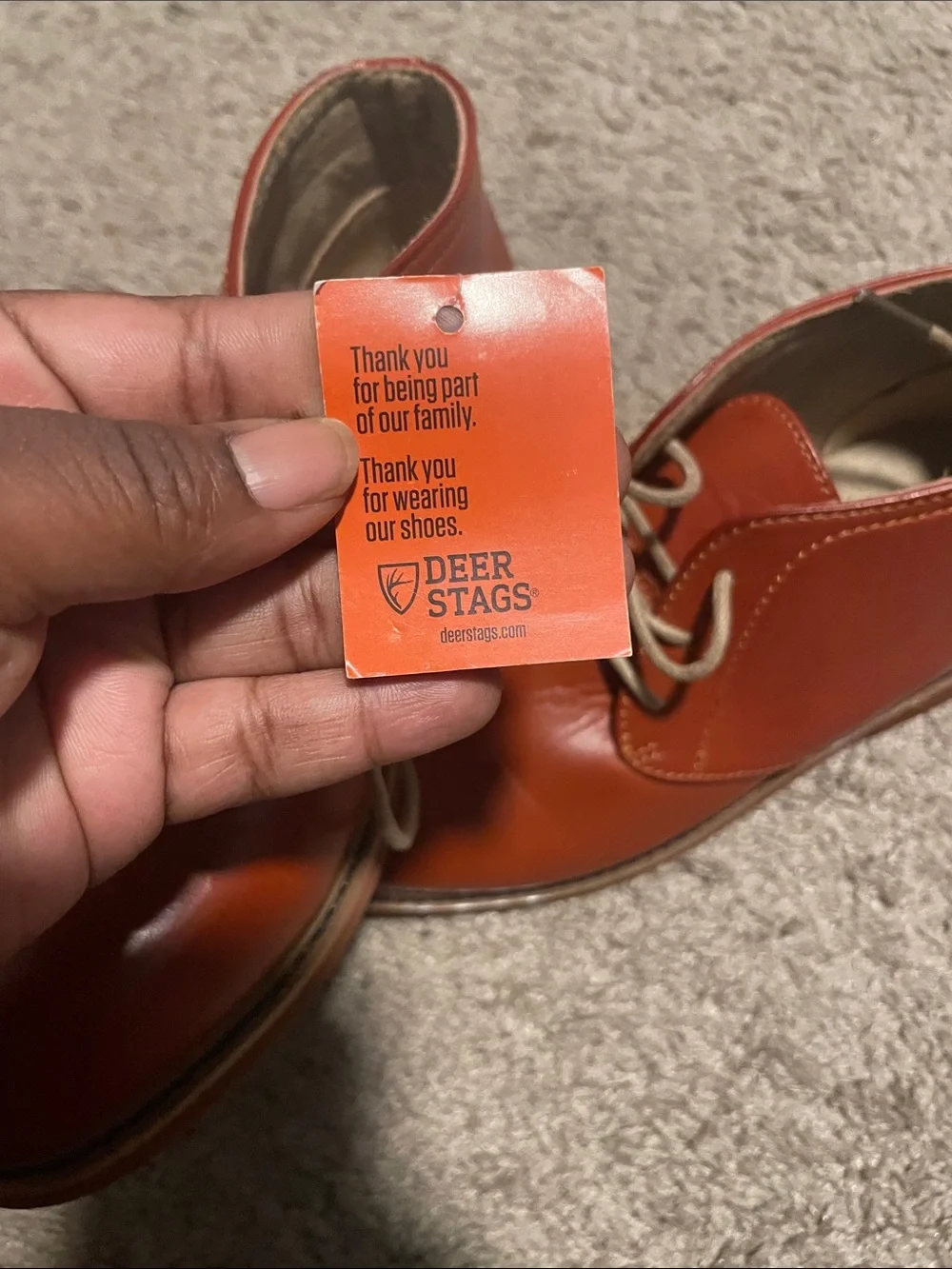 Deer Stags Men's Burnt Orange Leather Chukka Boots